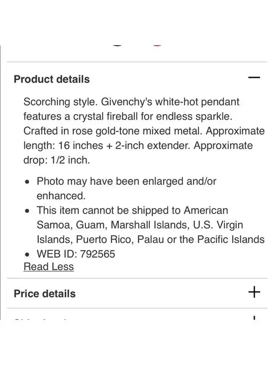 Givenchy Silver Tone Crystal Fireball Pendant 16” - Picture 3 of 3